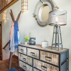 Entryway With Rustic Console Table & Accessories
