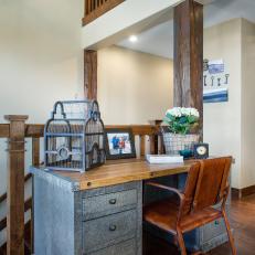 Office Nook With Rustic Charm
