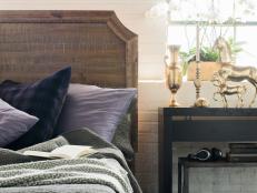 Loft Bedroom With Sleek, Luxe Bedding