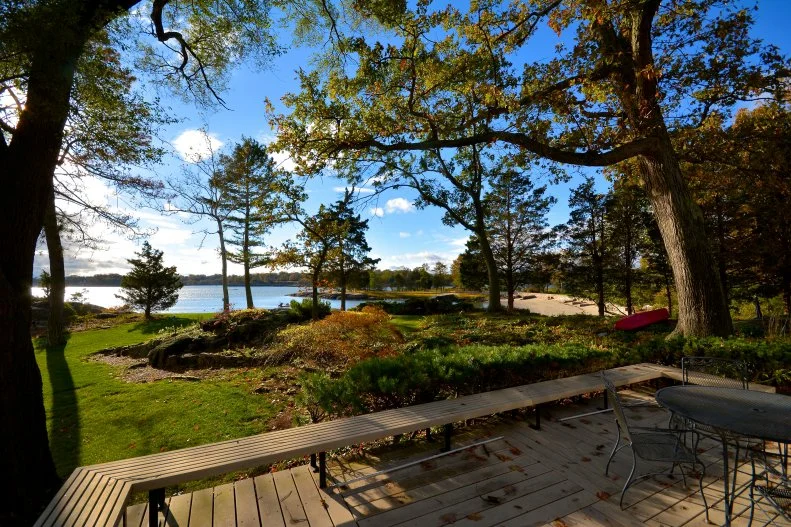 Back Deck With View of Long Island Sound in Connecticut