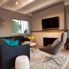 Neutral Midcentury Modern Living Room 