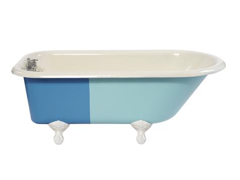 How to Colorblock a Claw-Foot Tub