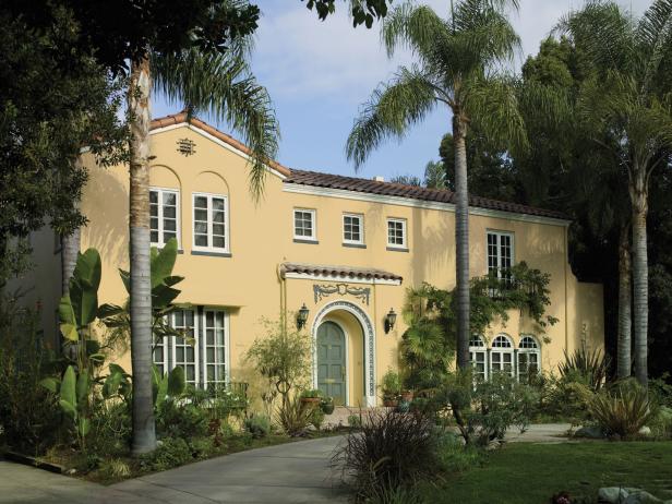 Mediterranean Home With Warm, Yellow Exterior