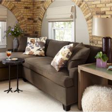 Sitting Nook With Brick Detailing