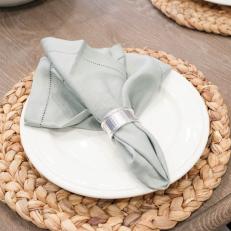 Fixer Upper: Antique Napkin Holders on Place Settings 