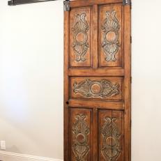 Fixer Upper: Antique Closet Door in Remodeled Bedroom 