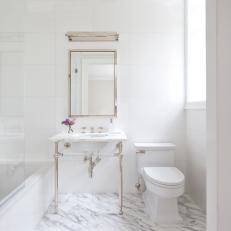 Gorgeous Marble Bathroom in All White