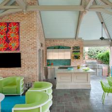 Colorful Outdoor Seating Area