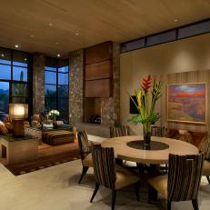 Warm Southwestern Living Room with Contemporary Design 