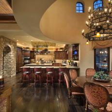 Elegant and Eclectic Neutral Dining Room 