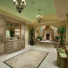 Enormous Traditional Bathroom Exudes Luxury 