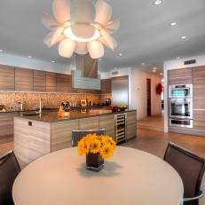 Open, Contemporary Kitchen Features Streamlined Cabinetry
