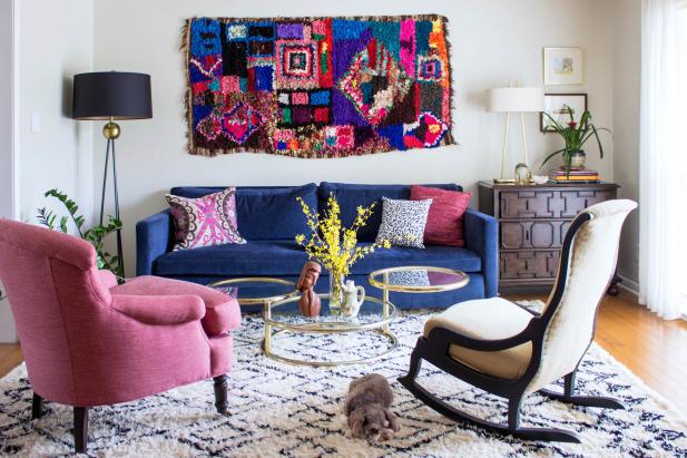 Design With Blue Velvet Furniture, Navy Blue Living Room Chair