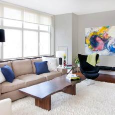 Art is Focal Point in Living Room
