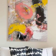 Abstract Art Wows in Bedroom 