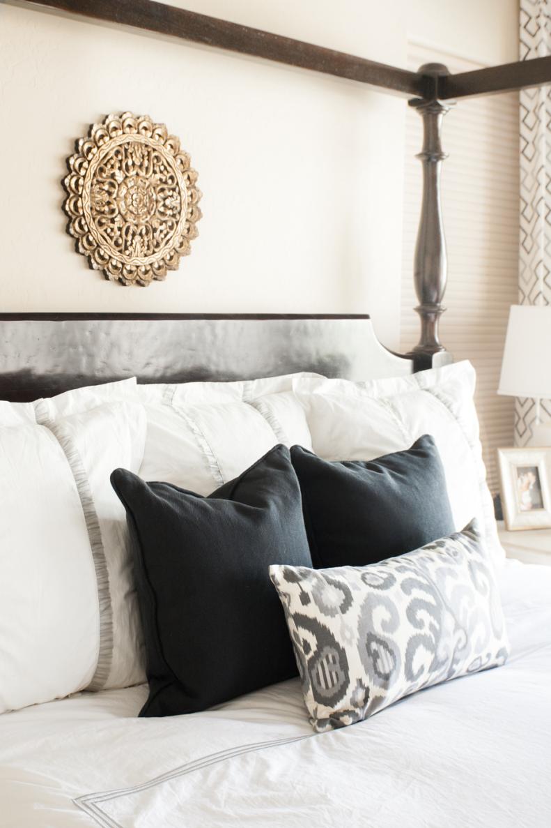 Black, White and Ikat Accent Pillows