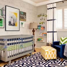 Gorgeous Eclectic Boy's Nursery With Bold Graphic Designs