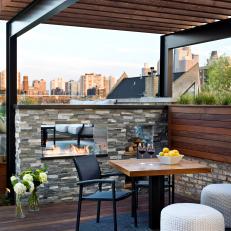 Industrial Pergola on Chicago Rooftop Deck