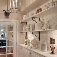 Butler's Pantry With Open Shelving