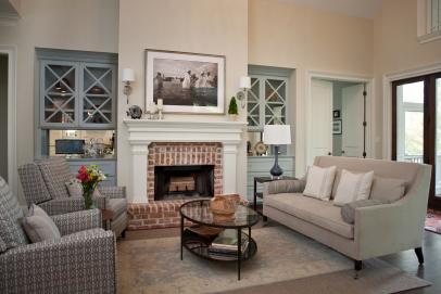 Charming Family Room With Custom Built Ins Hgtv