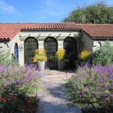 Spanish Exterior and Low Water Garden