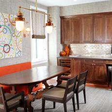 Playful Dining Nook in Transitional Kitchen