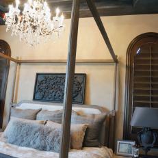 Four Poster Bed and Chandelier