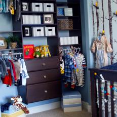 Blue Contemporary Nursery Closet