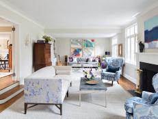 Neutral Living Room With Two Seating Areas