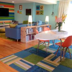 Colorful, Eclectic Tween Family Room