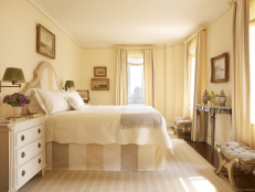 Cream Guest Room With Double Bed