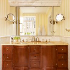Double Vanity Bathroom in Luxurious New York City Apartment