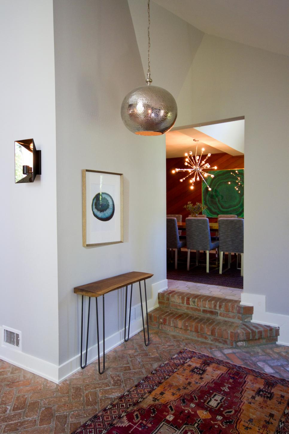 Eclectic Hallway With Brick Floor HGTV