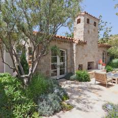 French Provence Home With Private Fireplace and Patio