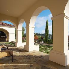 Beautiful Mediterranean Patio With Arched Architecture in Santa Barbara
