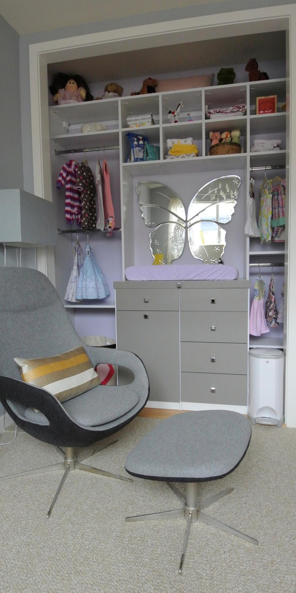 Great Storage Space in Contemporary Gray Nursery HGTV