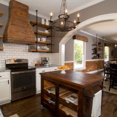 Open Kitchen and Dining Space United by Similar Wood Trim