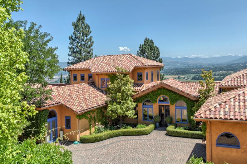 Spanish estate offers view of the valley below.