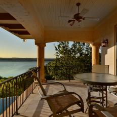 Balcony: Lakefront Mediterranean in Austin, Texas