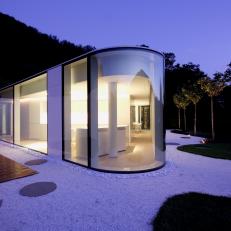 U-Shaped Glass House in Lugano