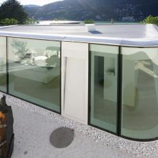 Modern 'Glass House' with Lake Lugano View