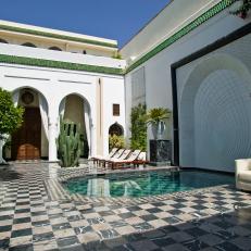 Moroccan Courtyard With Swimming Pool