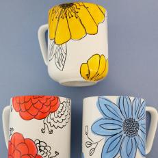 Dress Up Basic Mugs With Hand-Painted Florals