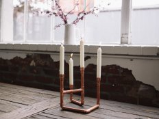 copper pipe candelabra