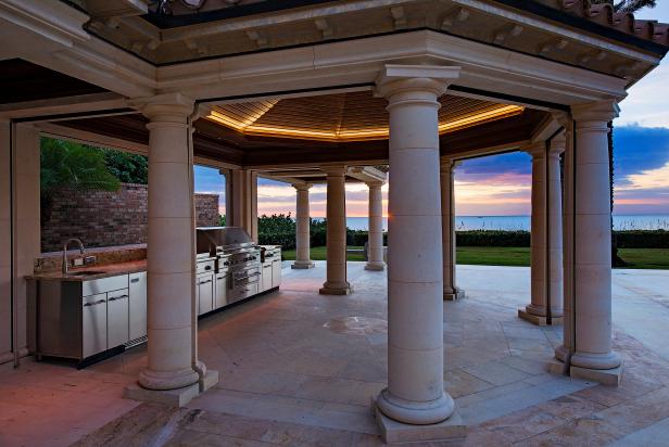 Outdoor Kitchen Beachfront Mediterranean In Naples Fla Hgtv