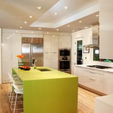 Colorful Kitchen Island in Modern Kitchen
