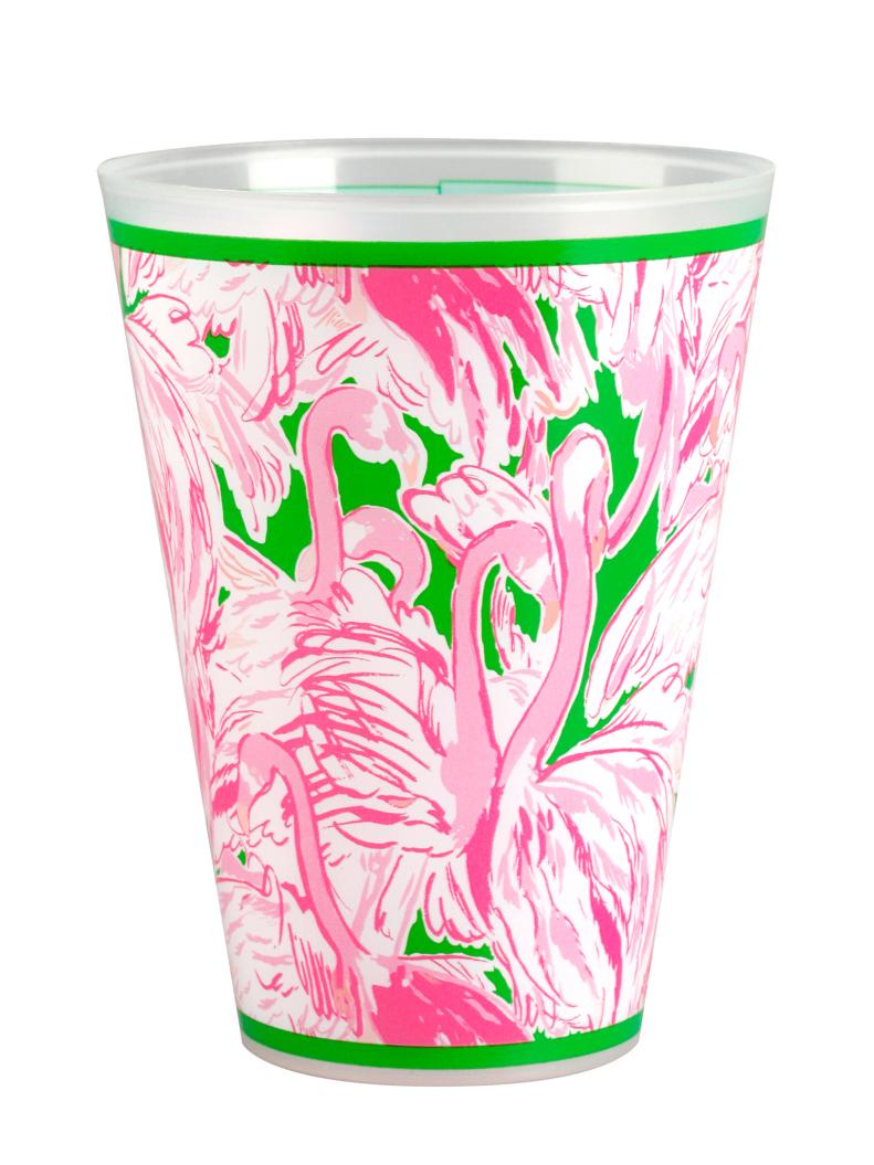pink and green tumbler