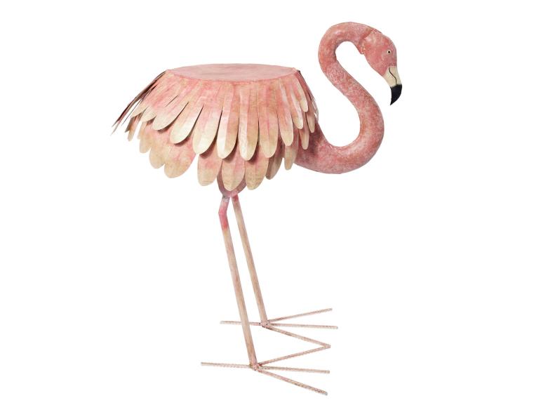 pink flamingo side table