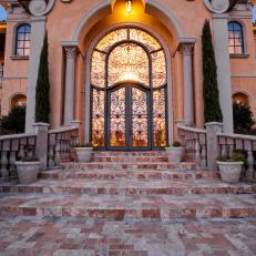 Front Entrance: Lavish Mediterranean Masterpiece in Frisco, Texas