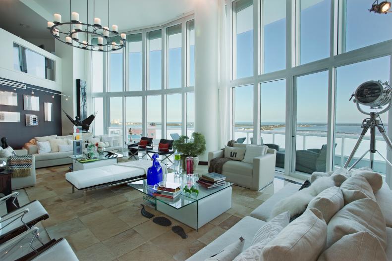 Living Room: Condo in the Sky in Miami